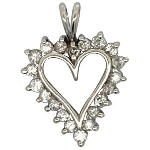 Dazzling Silver Heart Necklace